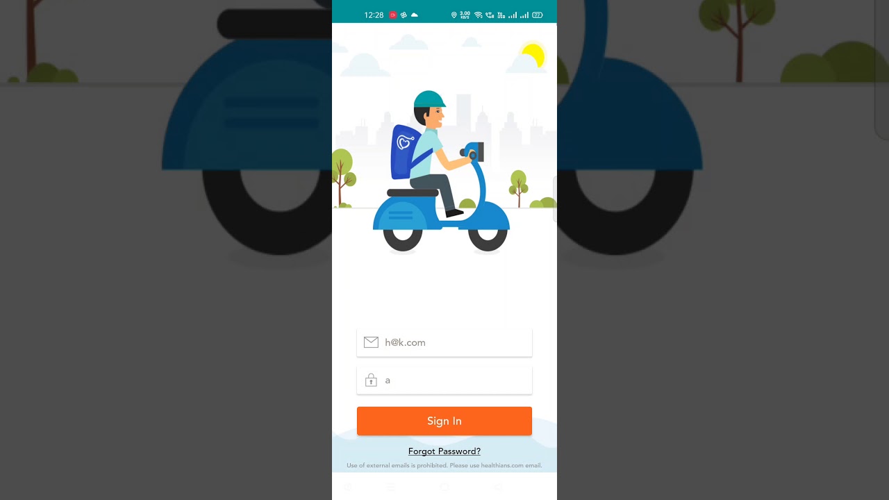 In-app walkthrough of the Healthians Phlebo App Privacy Policy