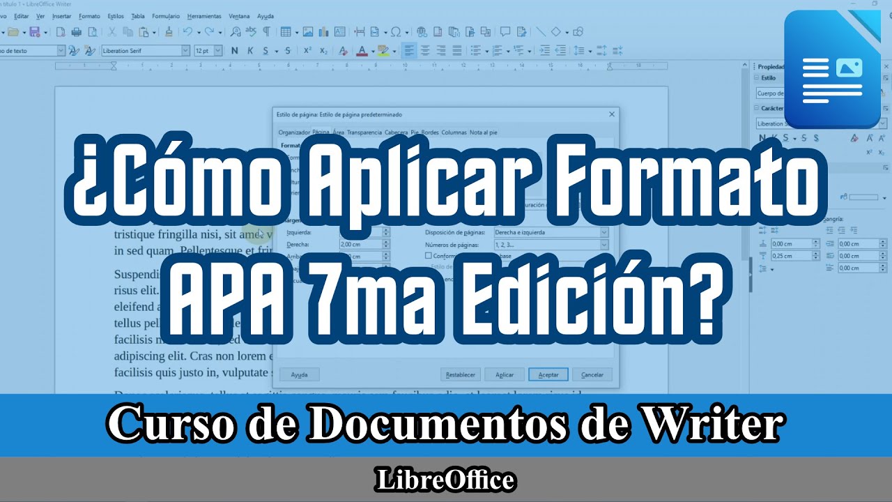 ¿Cómo Aplicar Formato APA 7ma Edición en Writer? | Curso de Documentos en Writer