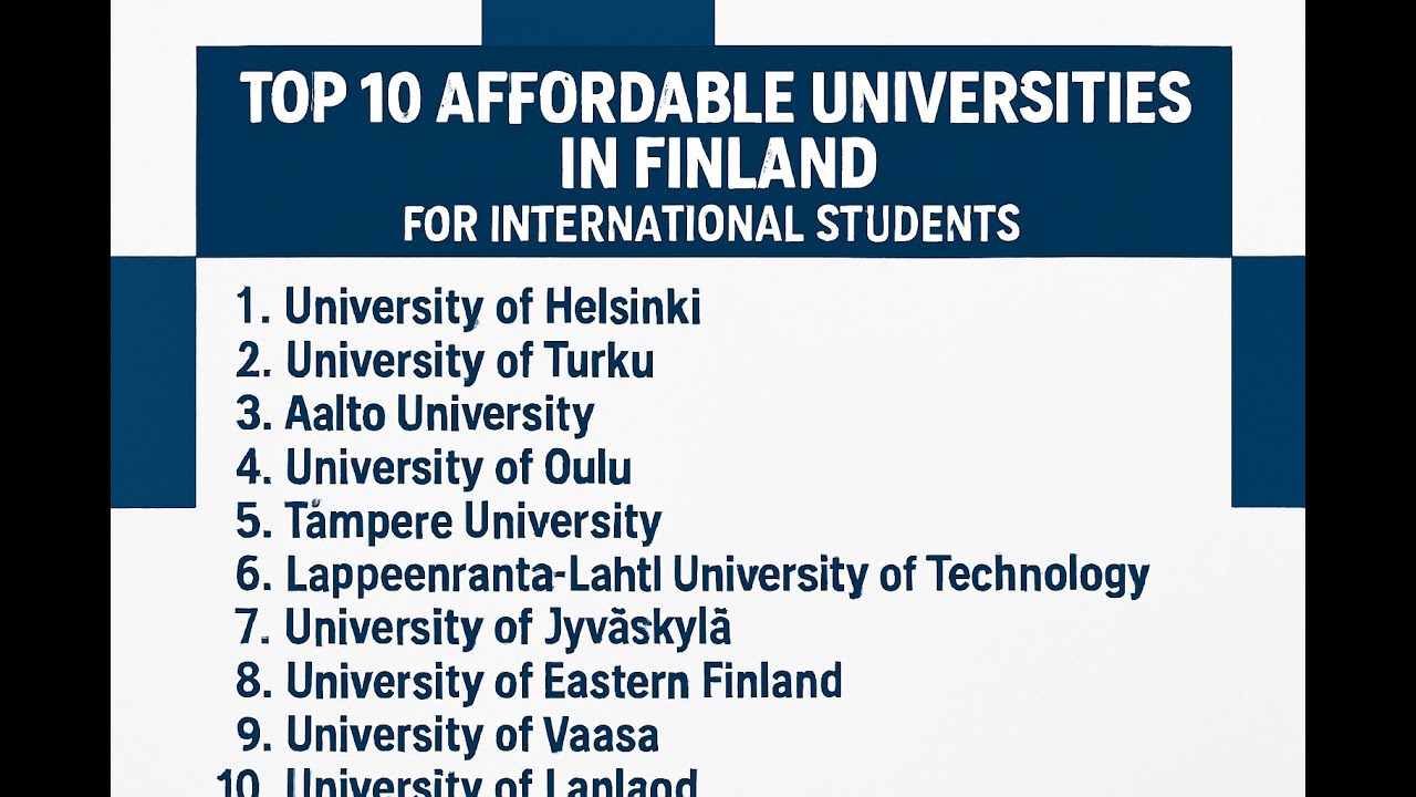 Top 10 Affordable Universities in Finland for International Students 2026