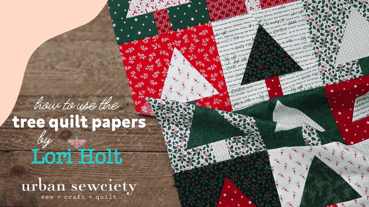 Используйте бумагу для лоскутного шитья Lori Holt Tree Quilt Papers, чтобы сделать лоскутную ново...