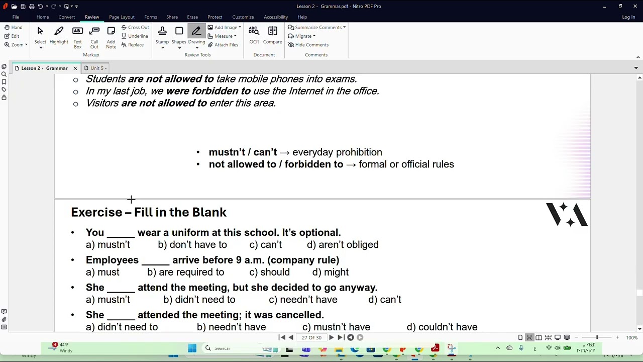 Unit 5 - Lesson 2 - Part 7