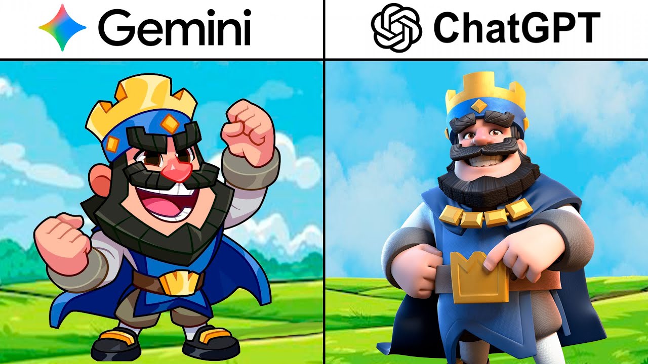 ChatGPT vs Gemini создает Clash Royale!