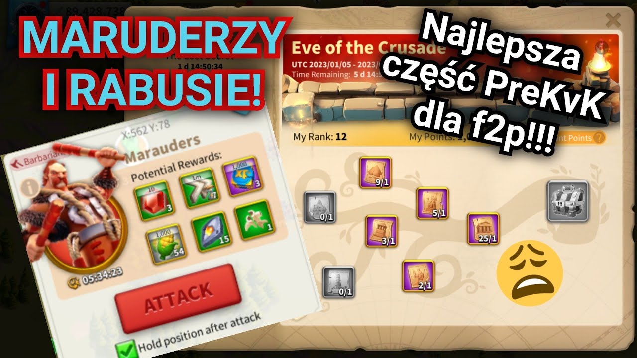 Maruderzy / Rabusie z PreKvK. Dlaczego warto zużyć na nich wszystkie punkty akcji? Rise of Kingdoms