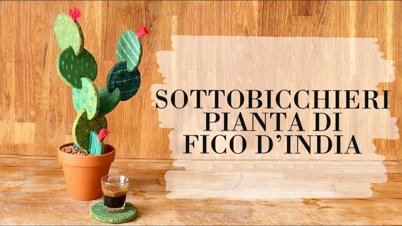 Sottobicchiere PIANTA DI FICO D'INDIA perfetto per la FESTA DELLA MAMMA! (HOME DECOR) Arte per Te