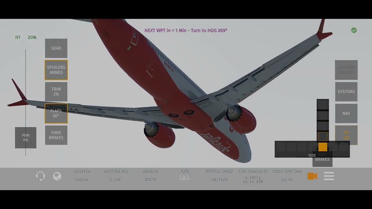 Infinite Flight Boeing 737-8 Max SpiceJet Dharbanga to Bombay Intl Full Landing#infiniteflight 