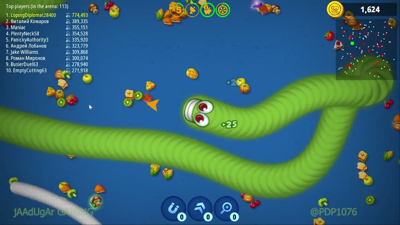 Worms Zone io Hungry Snake || Very Aggressive Gameplay || one million score..||