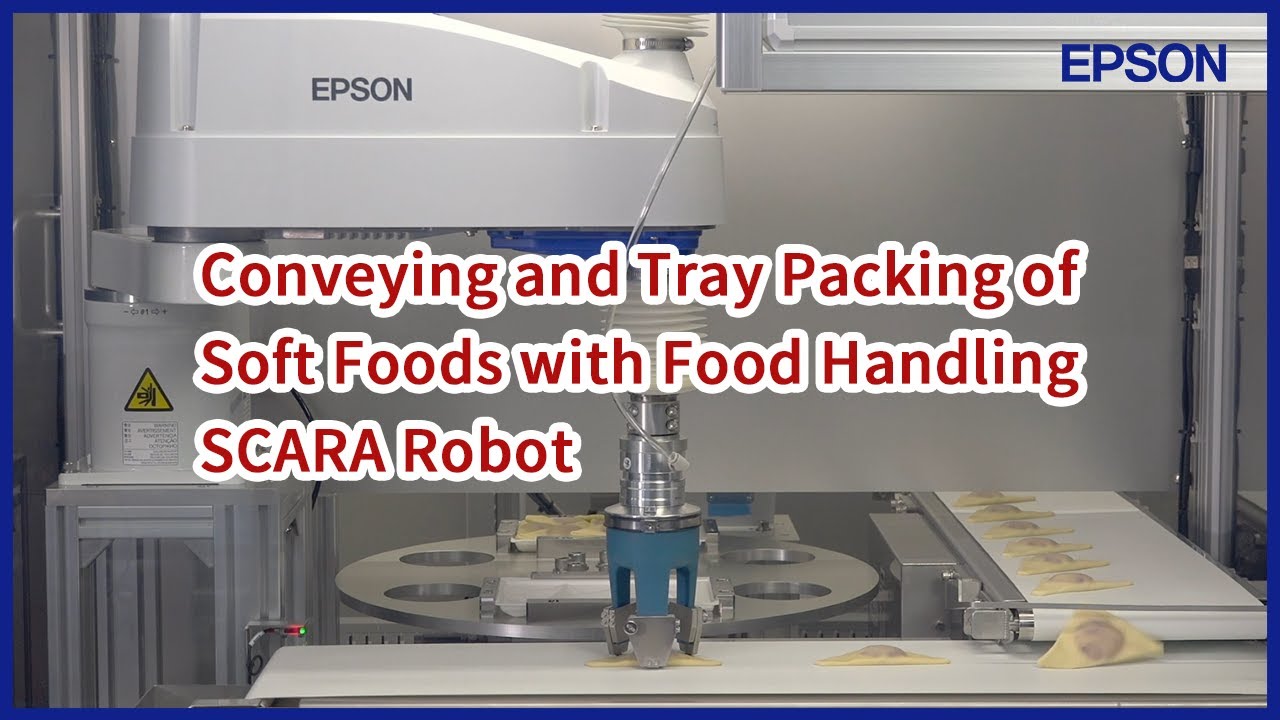 Conveying and Tray Packing of Soft Foods with Food Handling SCARA Robot | iREX2023