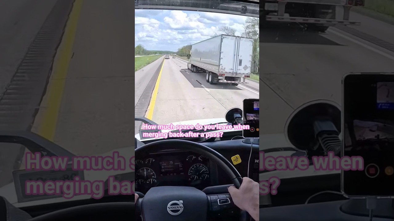 4K POV Truck Driving • Passing a Semi on the Highway 
