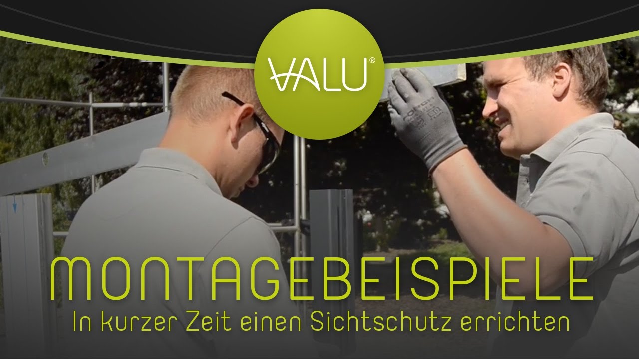 VALU Systemprofile - Montagebeispiele