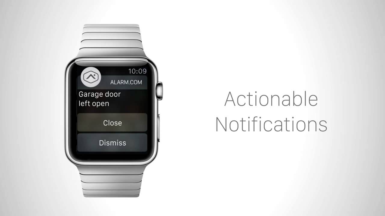 Apple Watch Preview with Alarm.com Smart Home App