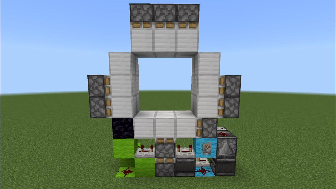 Smallest possible 3x3 piston door in Minecraft bedrock 1.21