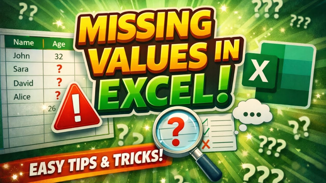 Missing values In Excel | Business Analytics | DU