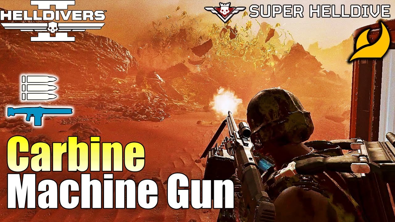 Helldivers 2 - Machine gun & Carbine loadout gameplay (No commentary, Max difficulty)