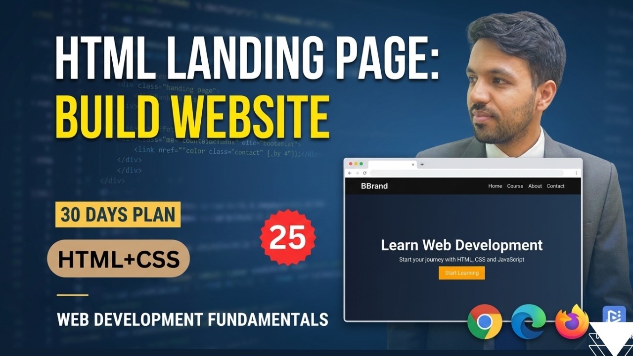 Create a Modern Landing Page Website | HTML + CSS Project for Beginners | Hindi/Urdu