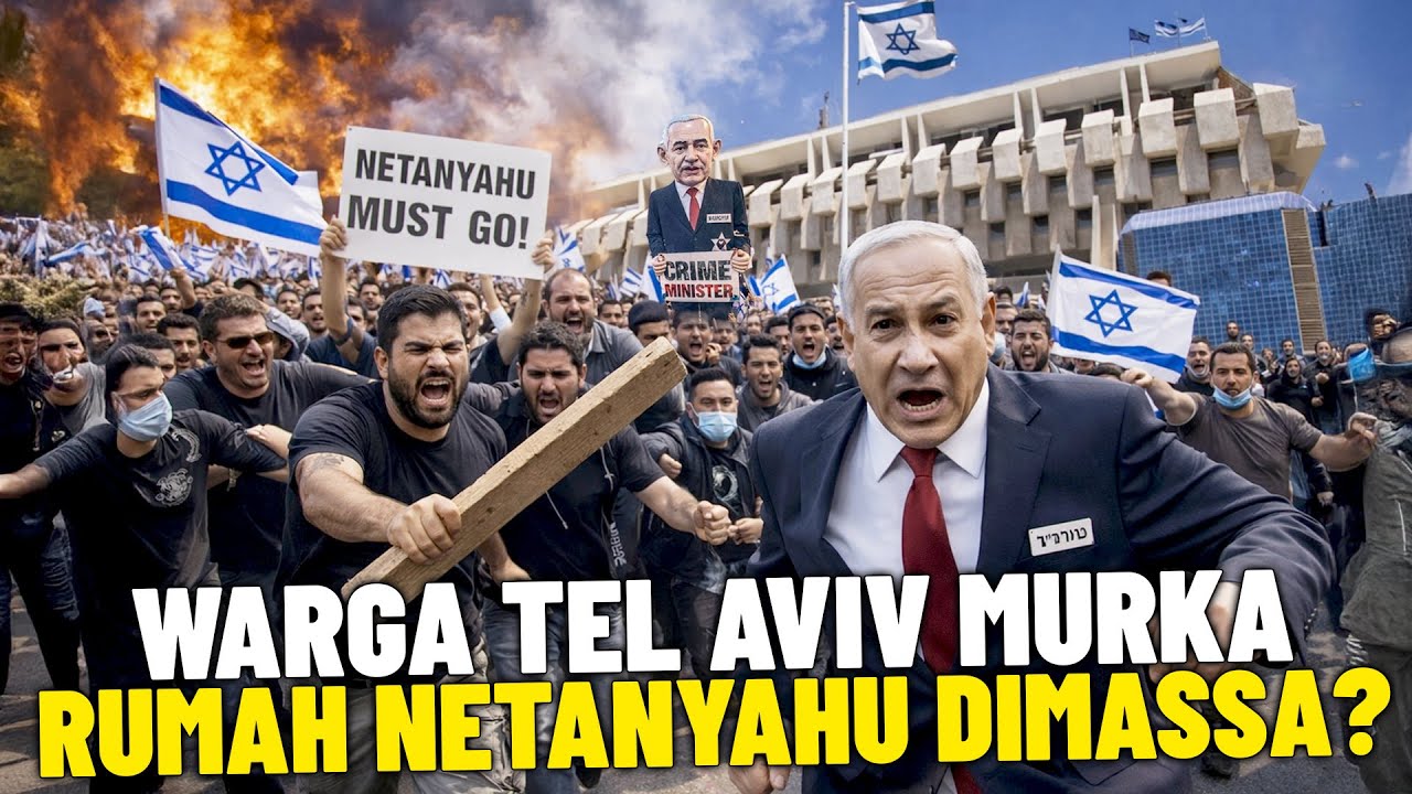RAKYAT ISRAEL MULAI GERAM!? Rumah Netanyahu Dijebol Massa, PM Israel Terancam Diadili & Dipenjara?