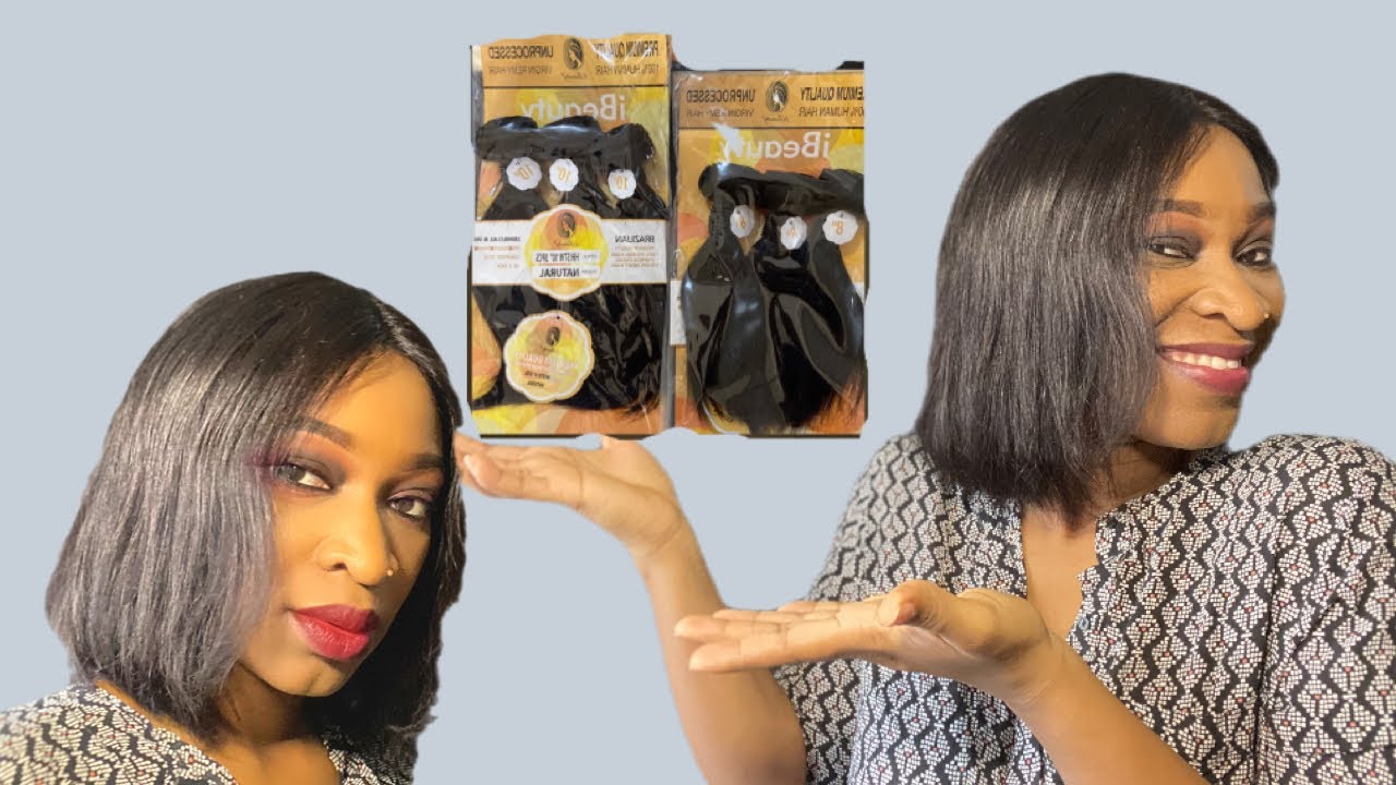 How to do a Bob wig with low budget hair bundles .