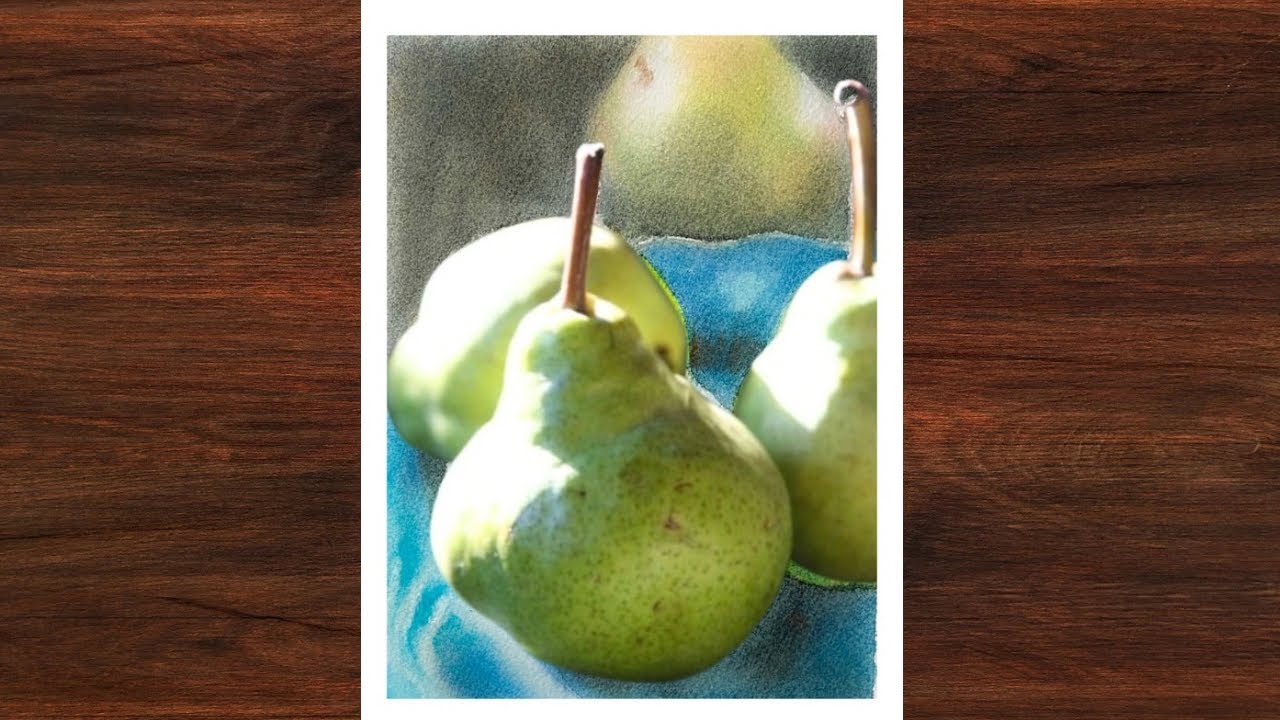 Watercolor Pears in Beautiful Light Painting Tutorial