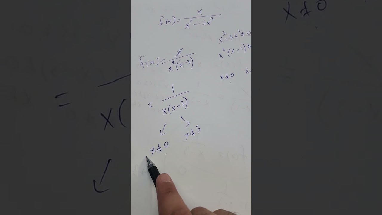 كيف نحدد هل هو ثقب ام خط تقارب عمودي ..تمارين لدوال كسرية متنوعة
