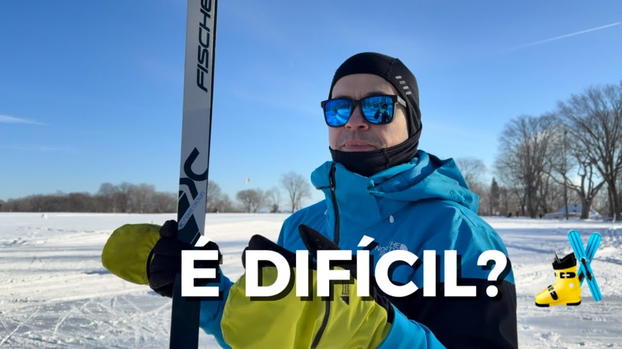 APRENDENDO A ANDAR DE SKI DE FOND (cross-country skiing)