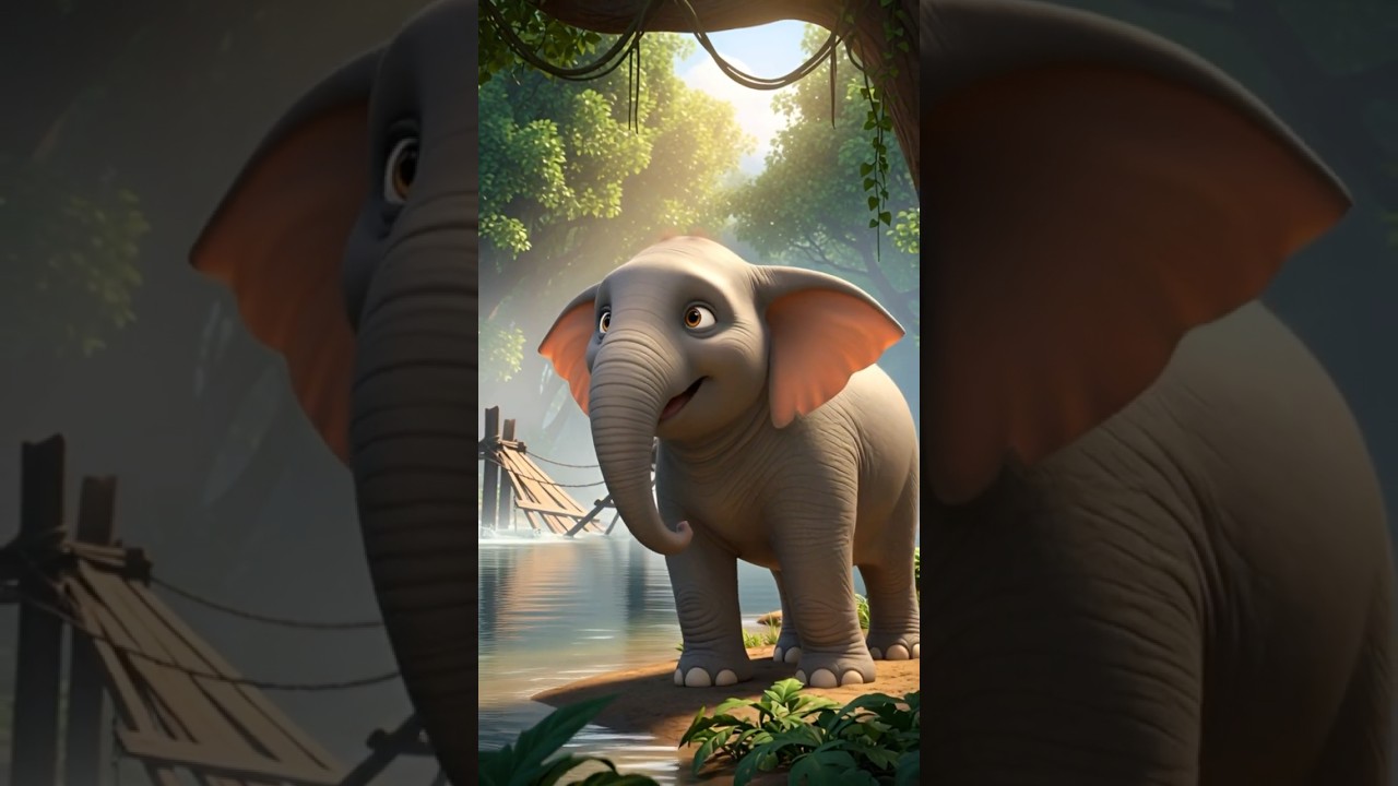 The Shy Elephant and the Broken Bridge 🐘✨ | A Magical Animated Short