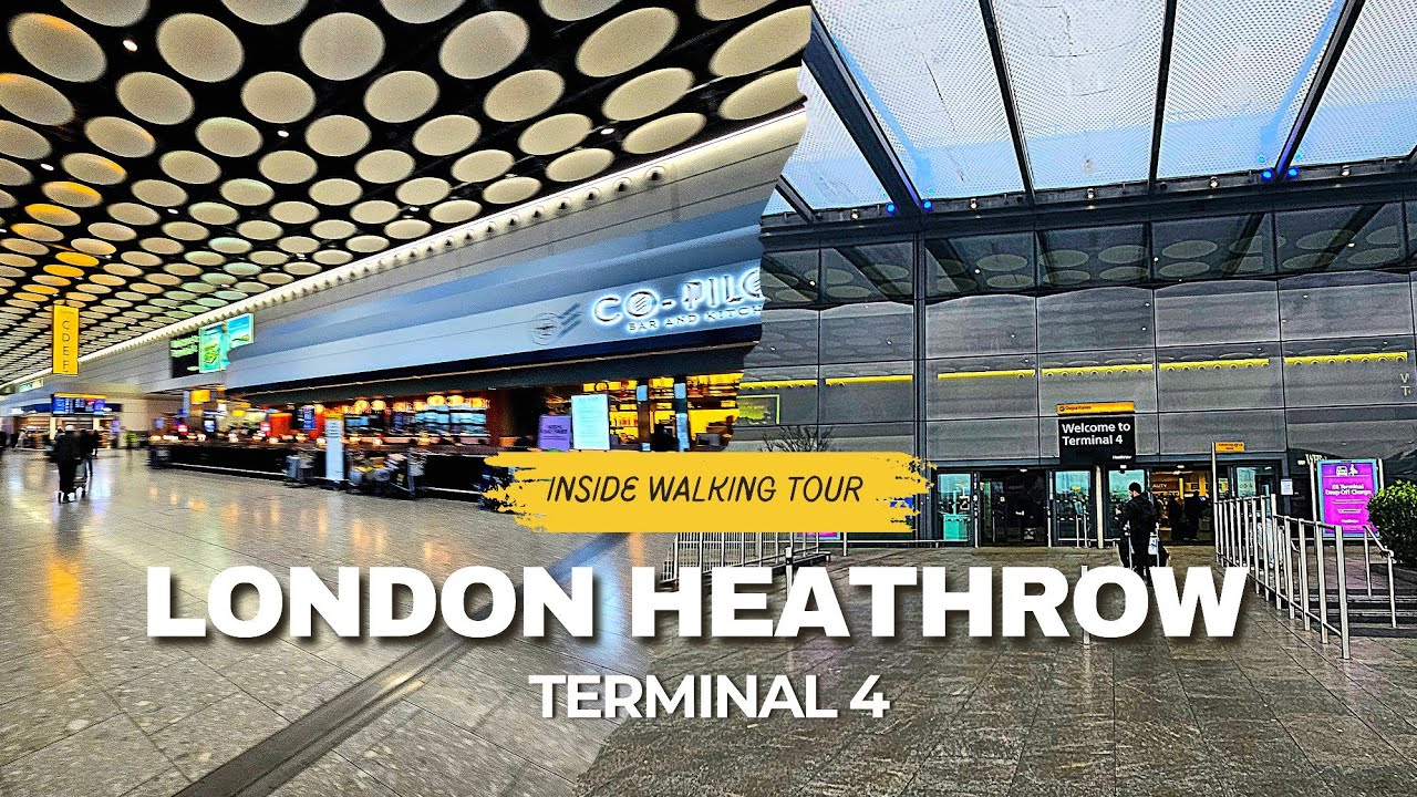 London Heathrow Terminal 4 inside walking tour