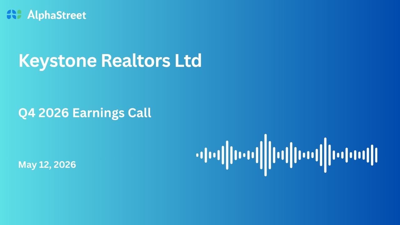 Конференц-звонок по итогам 4 квартала 2025-2026 финансового года компании Keystone Realtors Ltd.
