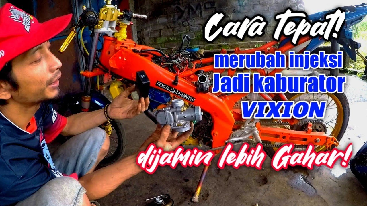 Cara merubah injeksi menjadi karburator yamaha vixion, rakit sampai tes