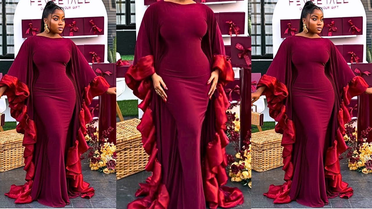How to Cut and Sew a Luxury Snatched BUBU Dress with Side Ruffles