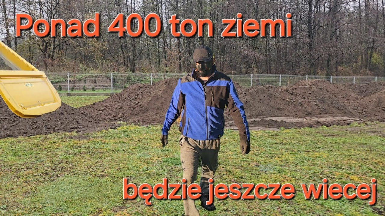 Podnoszenie terenu, działka ze spadkiem od fundamentów do ogrodzenia. Budowa domu #work #budowanie