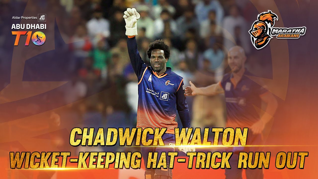 Chadwick Walton's Wicket Keeping Hat-Trick Run out I Abu Dhabi T10 League Final 2019