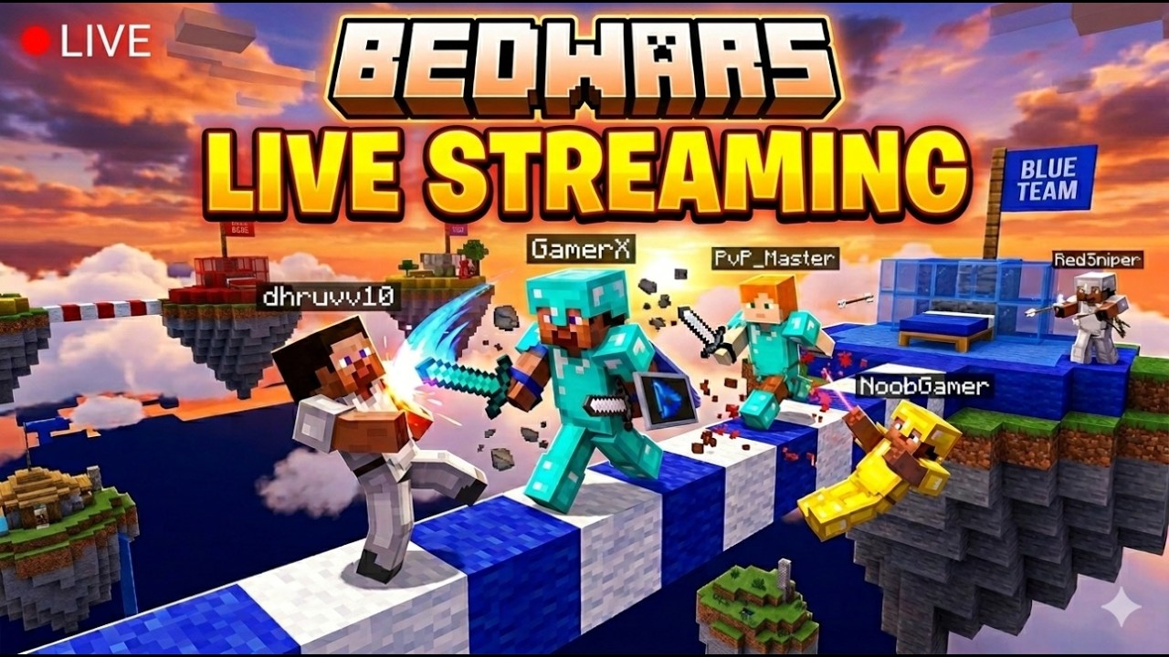 PLAYING BEDWARS #minecraftlivestream #bedwars