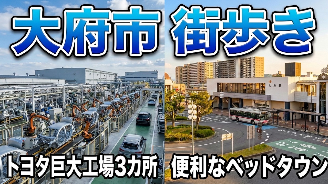 愛知県大府市を街歩き　豊田自動織機の巨大工場が3カ所もある工業都市　名古屋駅から15分の便利なベッドタウン