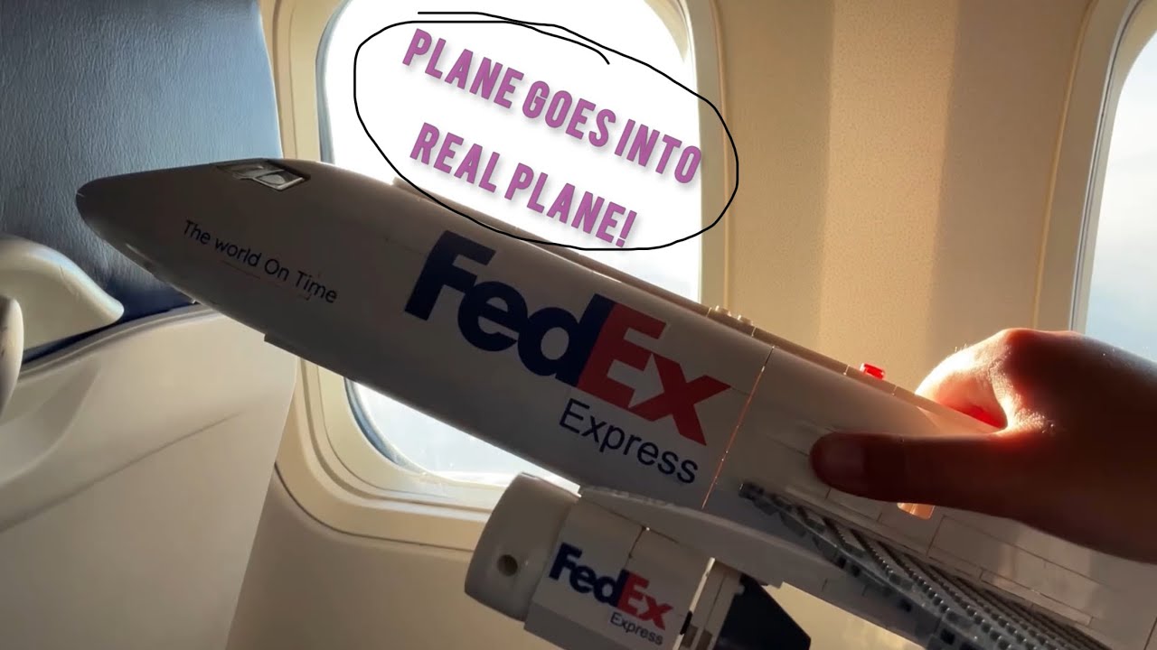 Lego Plane Goes on a Real Plane