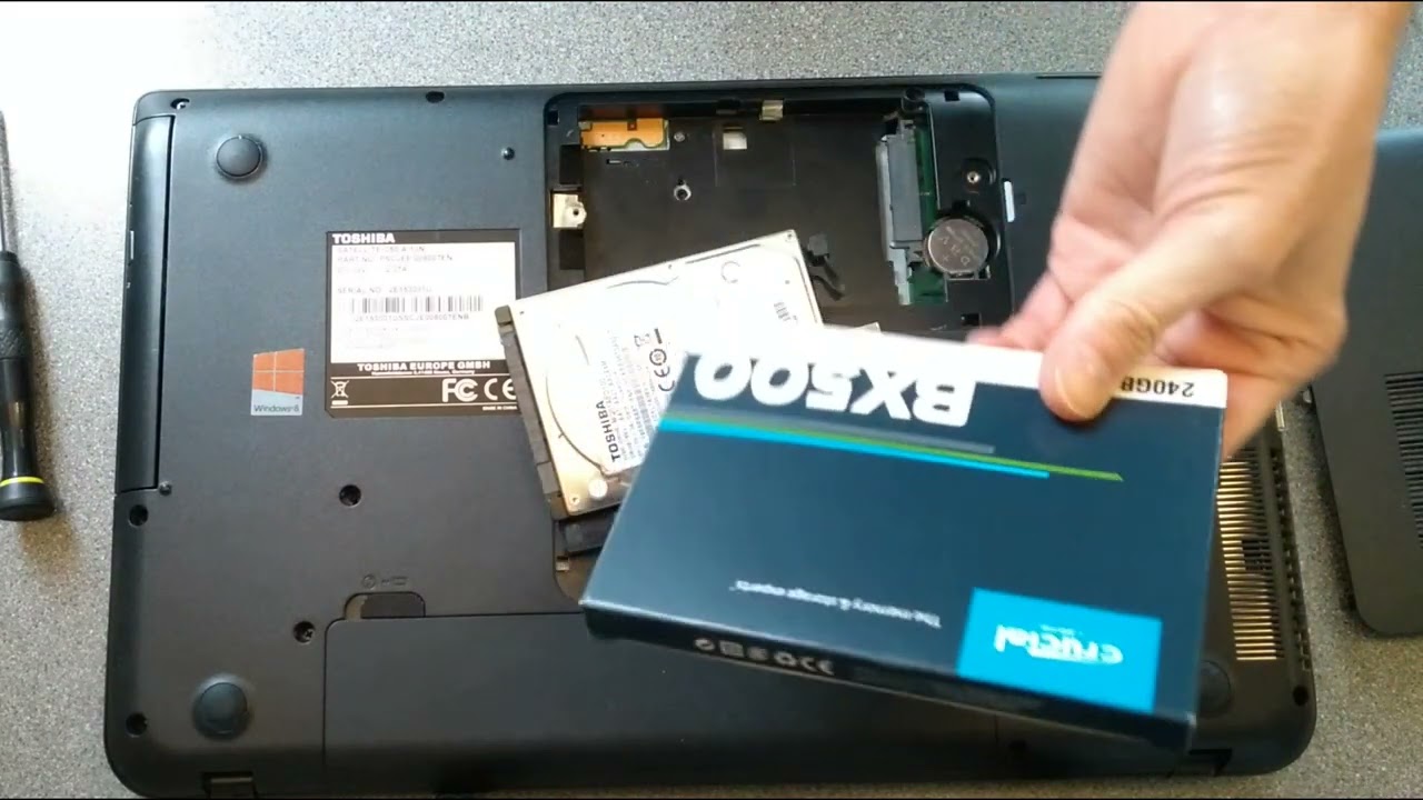 How to replace or upgrade hard disk in Toshiba Satellite C50-A-1JN