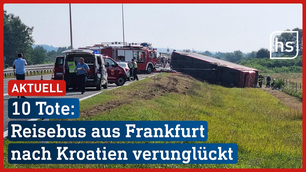 Fahrer eingeschlafen – 10 Tote: Reisebus aus Frankfurt nach Kroatien verunglückt | hessenschau