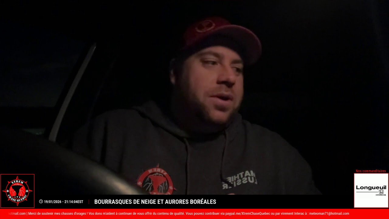 Bourrasques de neige rive-sud de Montréal le 19 janvier 2026