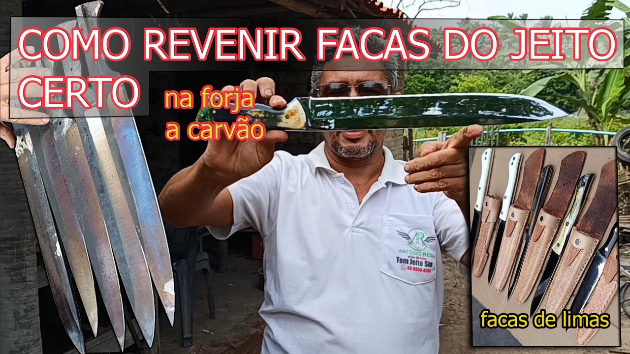 COMO REVENIR FACAS DO JEITO CERTO na forja a carvão