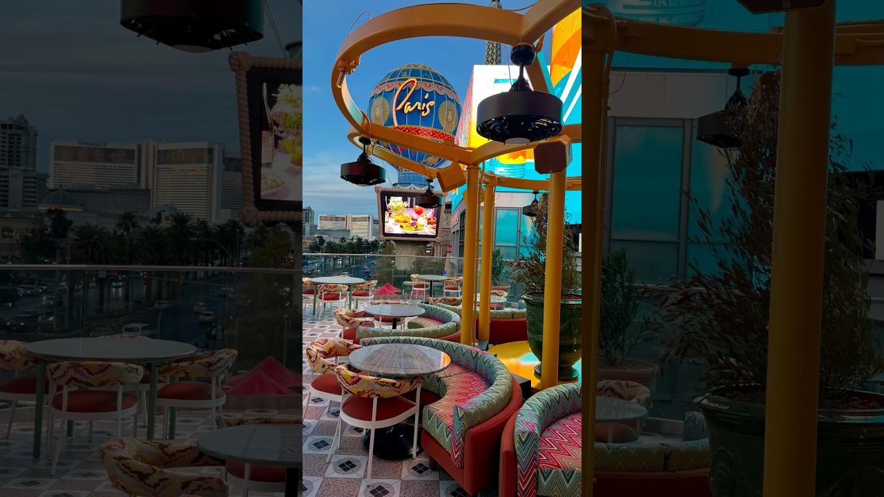 Amazing Terrace NEW Italian Restaurant CARAMELLA at Planet Hollywood Las Vegas 