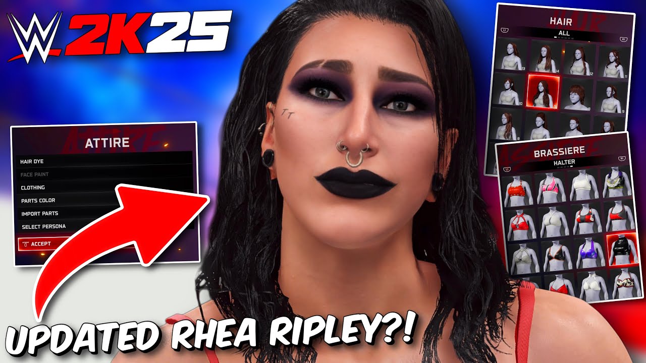 WWE 2K25 Making Updated Rhea Ripley
