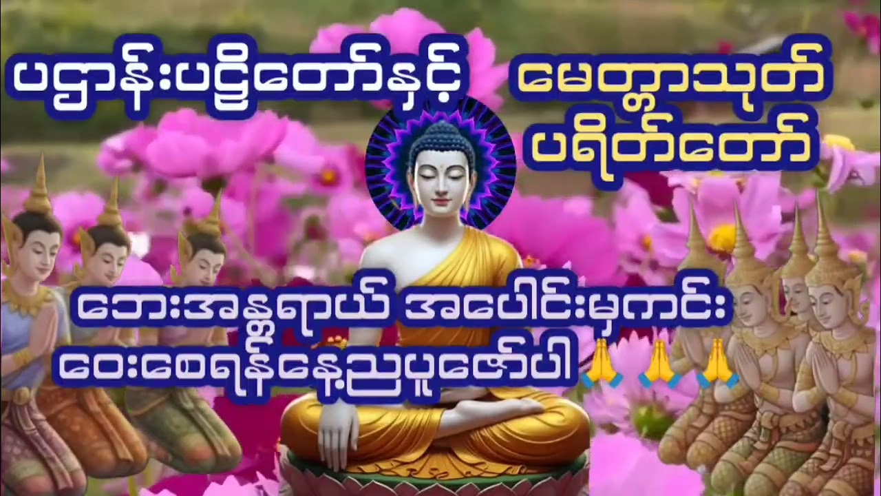ပဌာန်းပါဠိတော်#မေတ္တာပို့နန်ချစ်ပဌာန်းတရားတော်#တရားတော်များ 