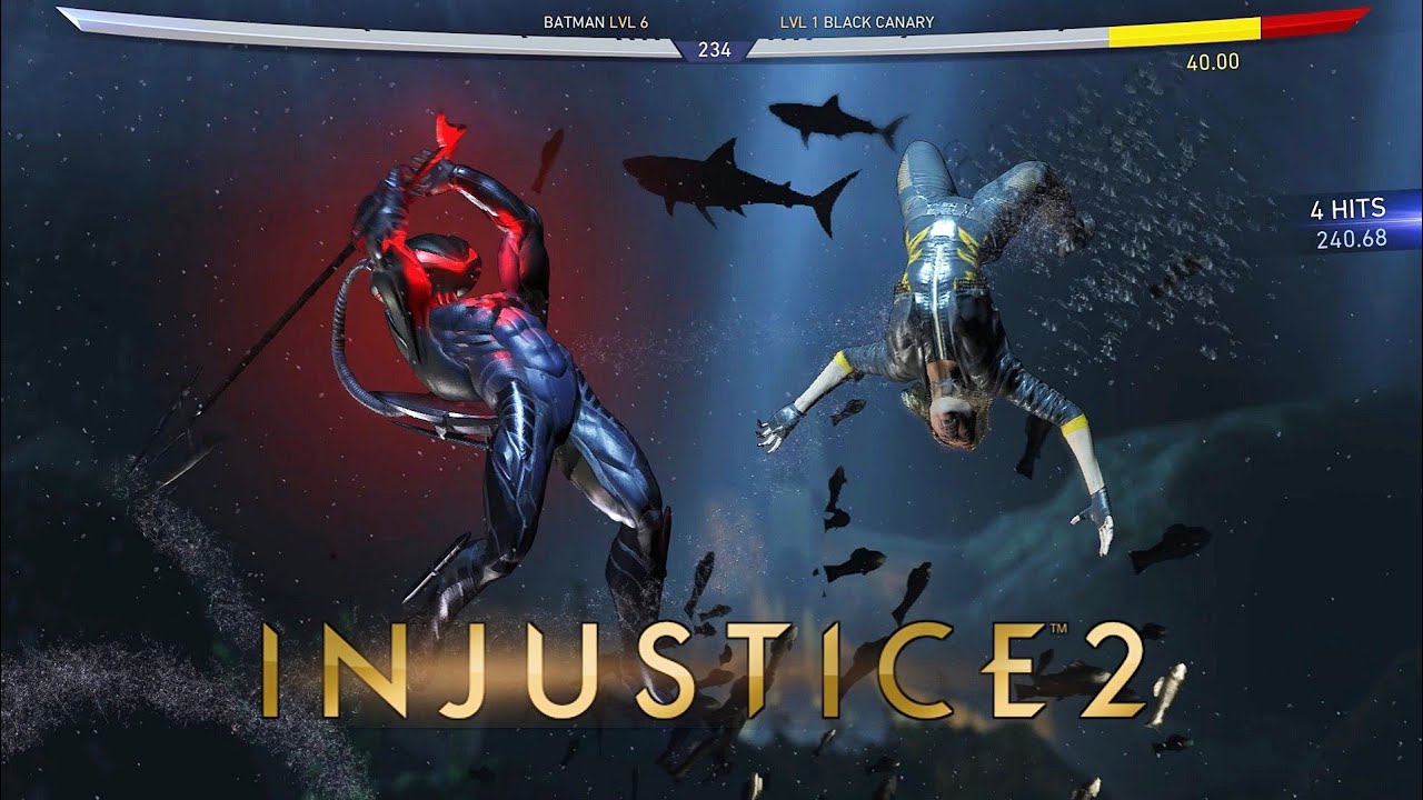 Injustice 2 Gameplay Batman Vs Black Canary & Super Moves