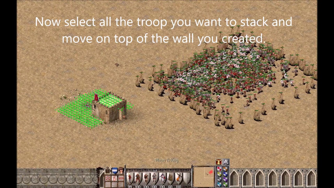 Stronghold crusader best defense trick ever - Tight stacking of units