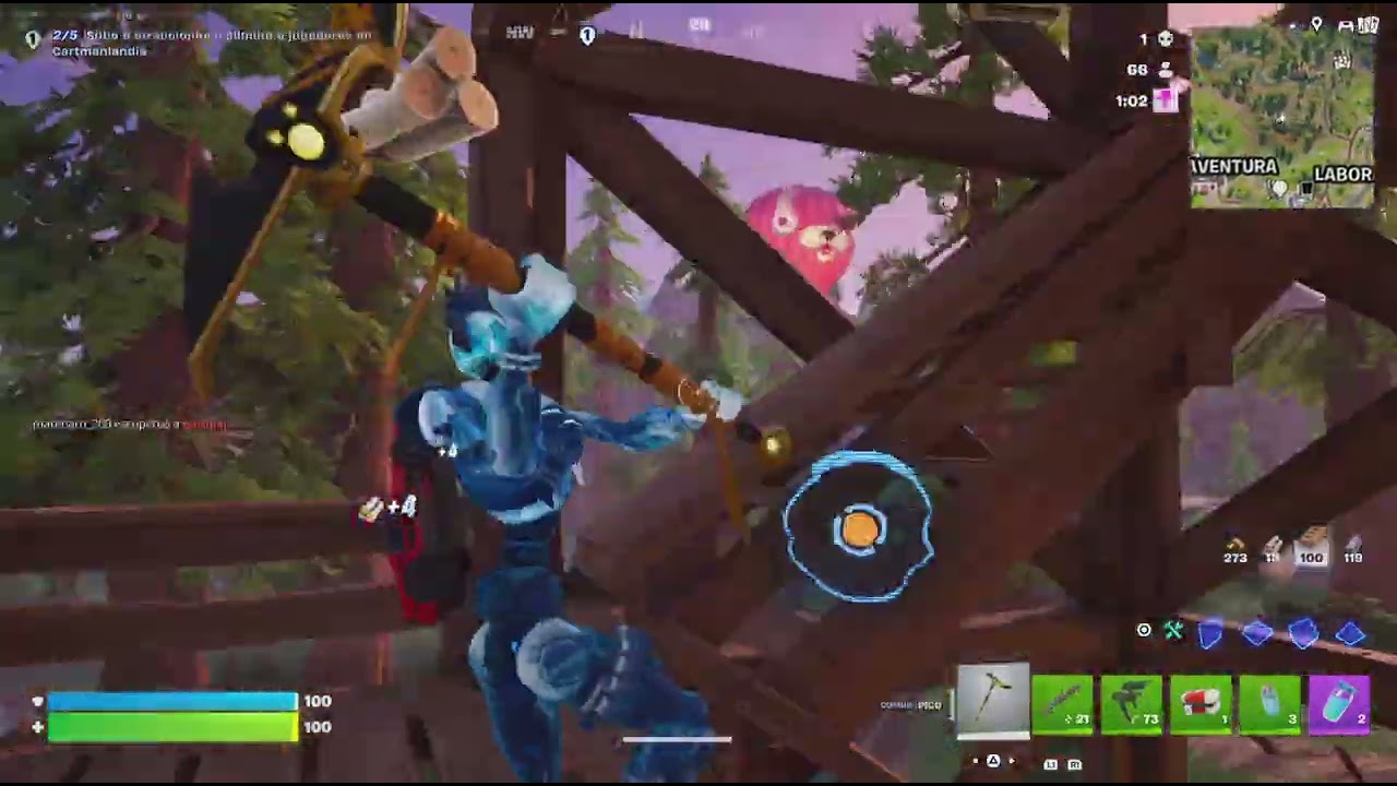 Jugando Fortnite