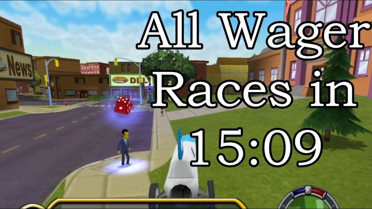 Simpsons Hit & Run All Wager Races 15:09
