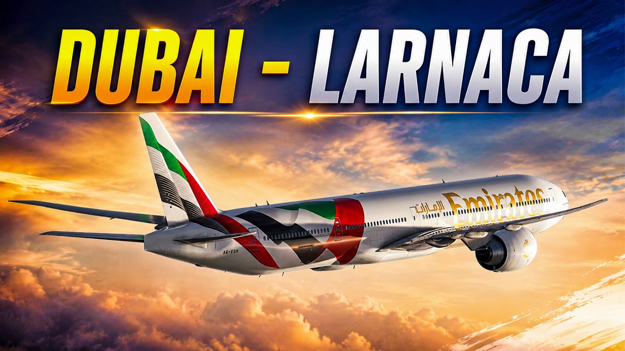 ✈️FLYING INTO THE OLDEST SOUL OF CYPRUS | EMIRATES B777-300ER | OMDB ➜ LCLK | MSFS (VATSIM)✈️
