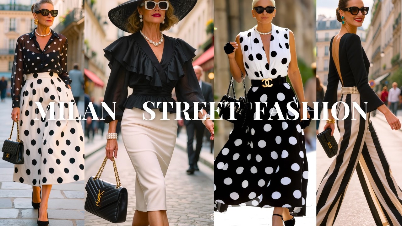 Trendiest Milan Fashion 2026 🇮🇹 Polka Dots Return & Purple Trend | Elegant Women Style