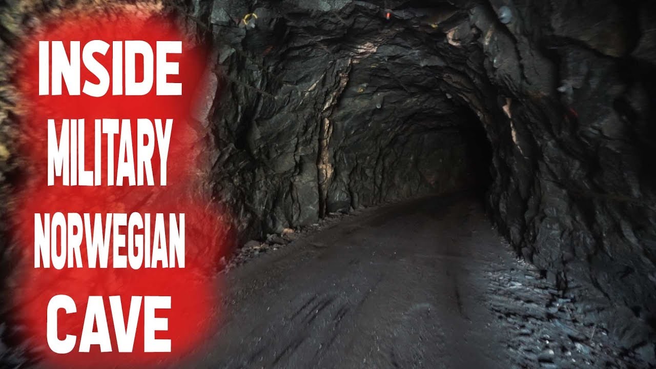 INSIDE MILITARY NORWEGIAN CAVE ON ISLAND