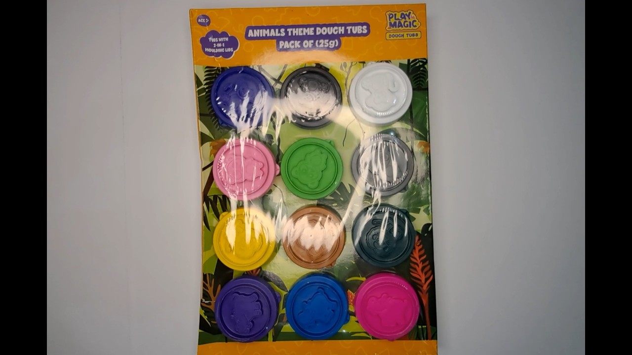 Clay Art | Learn Colours with Clay | Kids Learning Color | Animals Dough Tubs | PlayMagic Dough Tubs