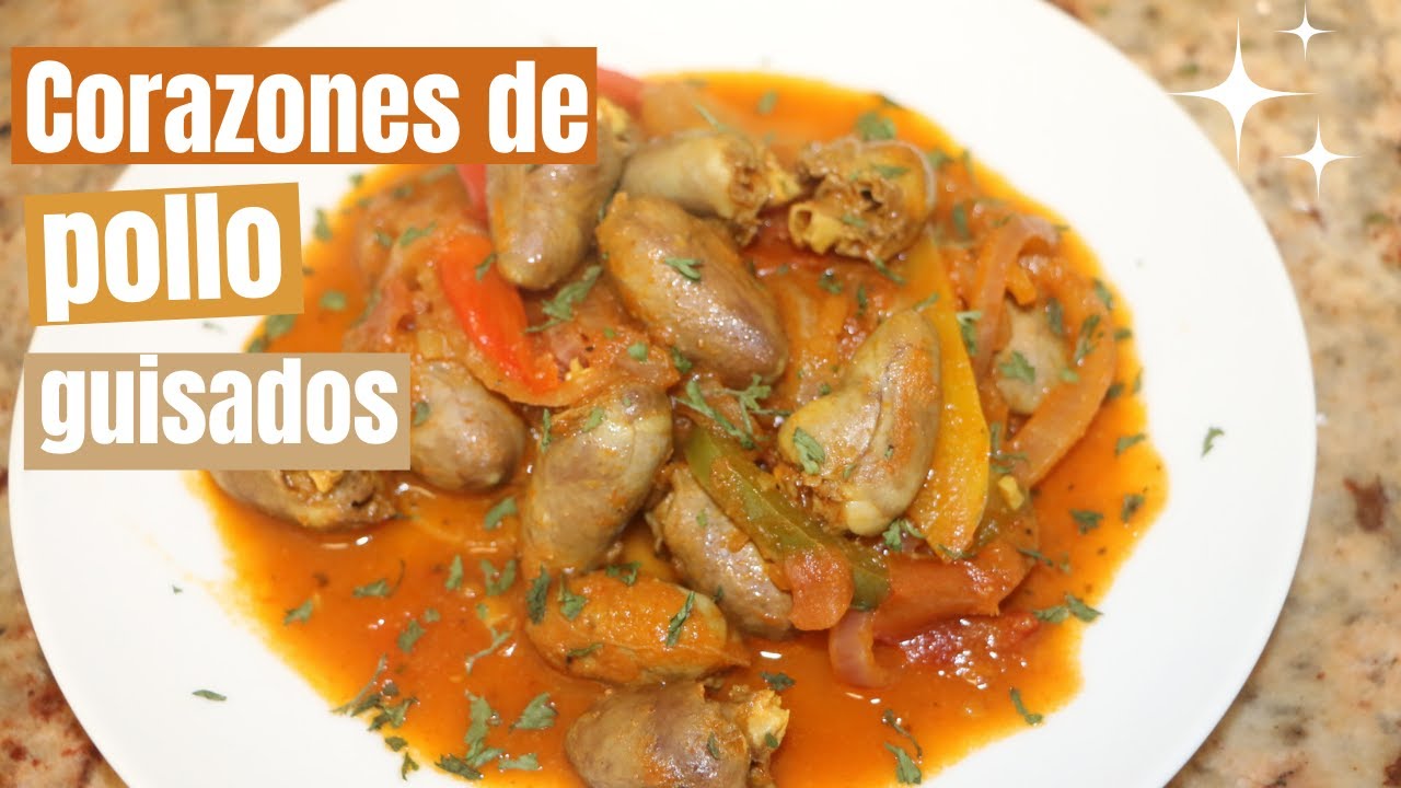 Corazones de pollo guisados | Corazones de pollo Dominicano| Ros Emely