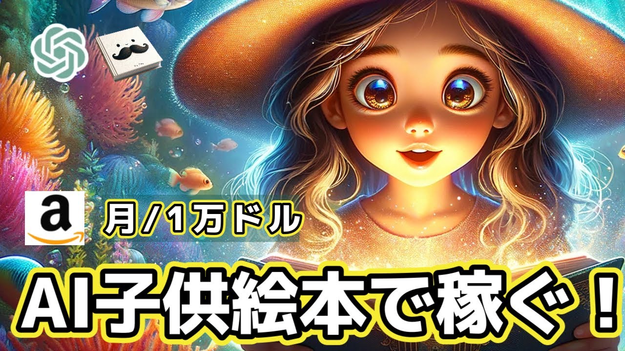 【AIアマゾン絵本】AIを使って子供向けの塗り絵を作成し、毎月1万ドルを稼ぐ方法！